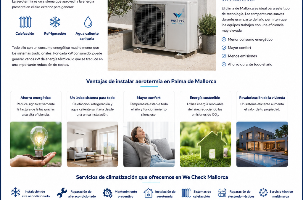 ¿Por qué cada vez más viviendas en Palma de Mallorca instalan aerotermia?
